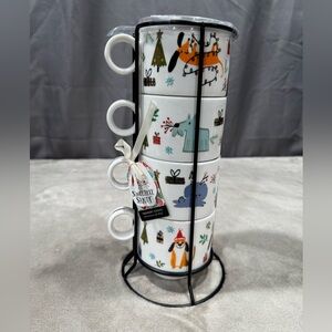 Grace Stacking Mugs with Stand